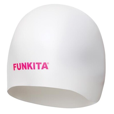 Still White  Dome Racing Swimming Cap