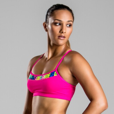 Pink-Feline Fever Ladies Crop Top