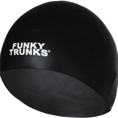 Still Black  Silicone Swimming Cap