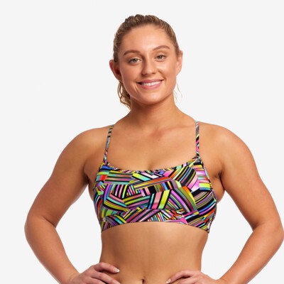 Strip Straps Ladies Swim Crop Top