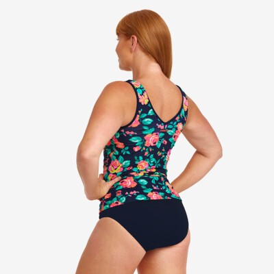 Full Bloom Ladies Zip Front Tankini