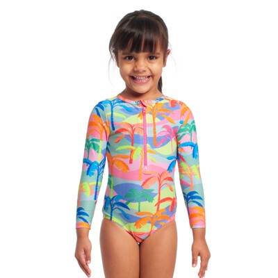 Poka Palm Toddler Girl's Sun Cover One Piece
