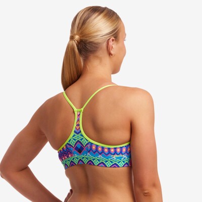 Kris Kringle Ladies Swim Crop Top