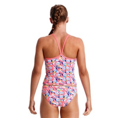 Pink Panda Girl's Tankini & Brief Two Piece