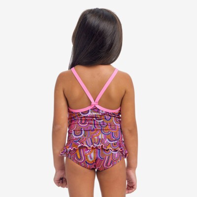 Learn To Fly Toddler Girl's Belted Frill One Piece