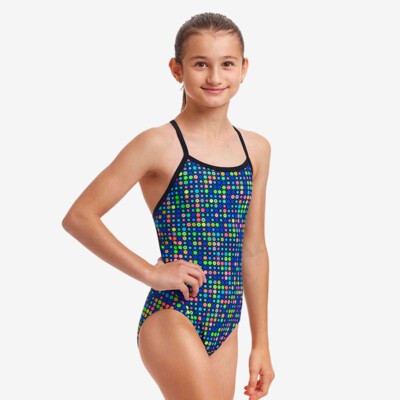 Dial A Dot Girl's Twisted One Piece