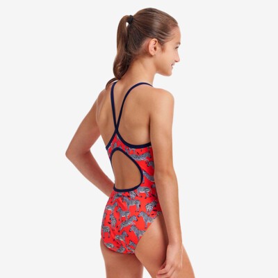 Hot To Trot Girl's Diamond Back One Piece