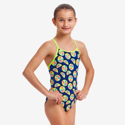 You Lemon Girl's Diamond Back One Piece