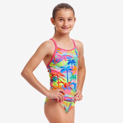 Poka Palm Girl's Swim Steady Tankini & Brief