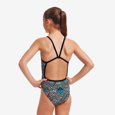 Weave Please Girl's Single Strap One Piece