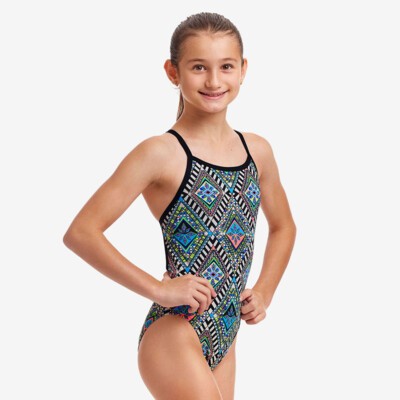 Weave Please Girl's Single Strap One Piece