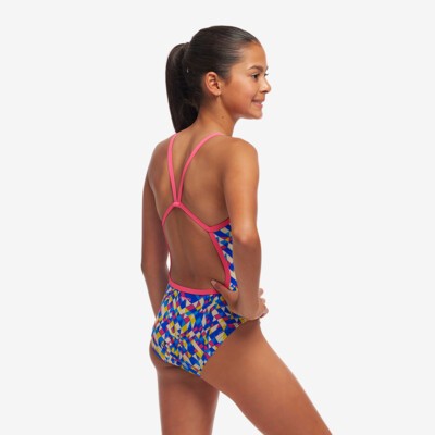 Time Warp Girl's Single Strap One Piece