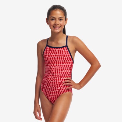 Red Head Girl's Tie Me Tight One Piece