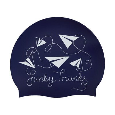 Paper Plain  Silicone Swimming Cap