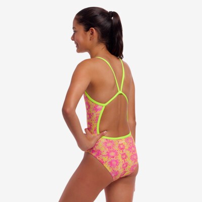 Poison Pink Girl's Single Strap One Piece