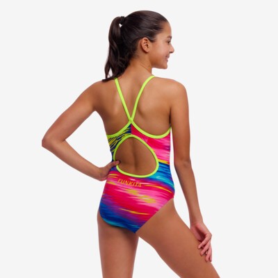 Lost Ocean Girl's Diamond Back One Piece