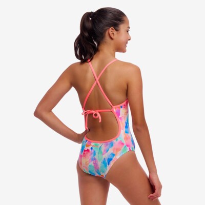 Tickle Pink Girl's Tie Me Tight One Piece