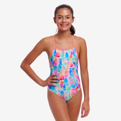 Tickle Pink Girl's Tie Me Tight One Piece