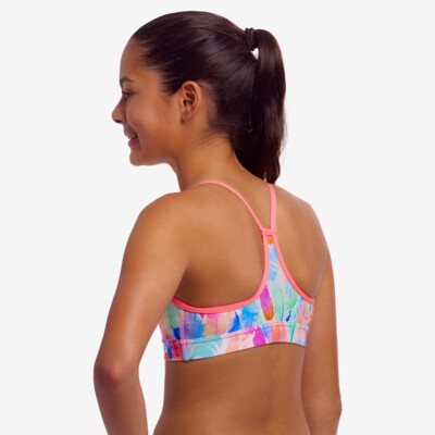 Tickle Pink Girl's Swim Crop Top