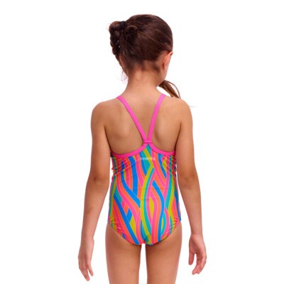 Swirly Straws Toddler Girl's Printed One Piece
