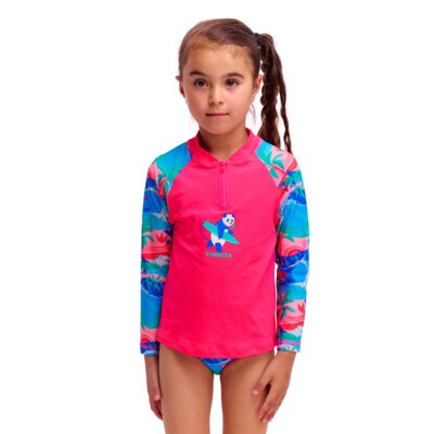 Dudette Toddler Girl's Zippy Rashie & Brief