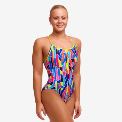 Fault Lines Ladies Diamond Back One Piece