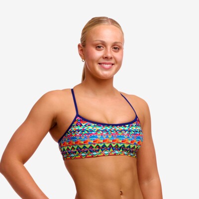 Packed Up Ladies Swim Crop Top