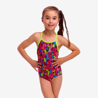 Swan City Toddler Girl's Printed One Piece