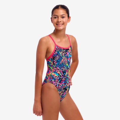 Lolly Leopard Girl's Single Strap One Piece
