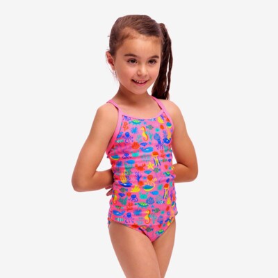 Fishilicious Toddler Girl's Swim Steady Tankini & Brief