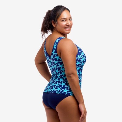 See Stars Ladies Zip Front Tankini