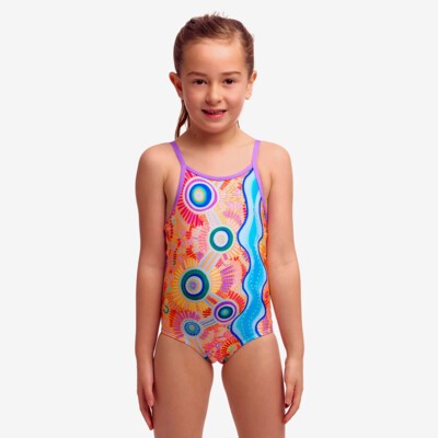 Kulin Colour Toddler Girl's Printed One Piece