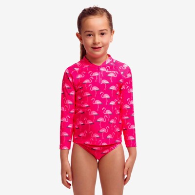 Flaming Go Gos Toddler Girl's Zippy Rash Vest