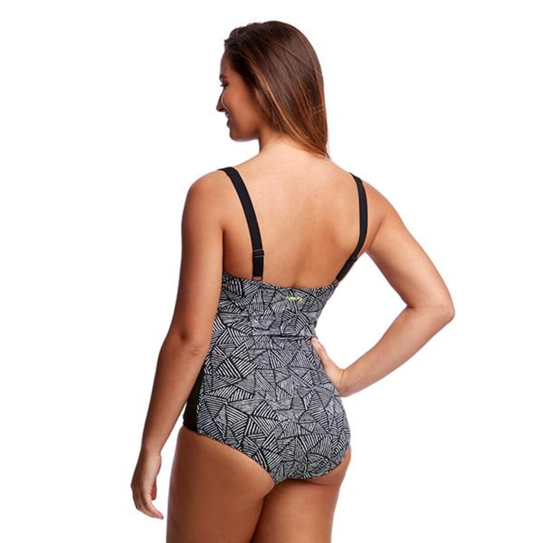 Black Widow Ladies Ruched One Piece