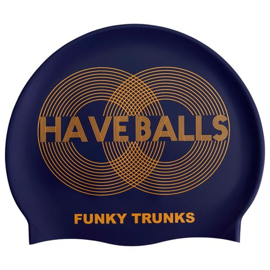 Golden Balls  Silicone Swimming Cap