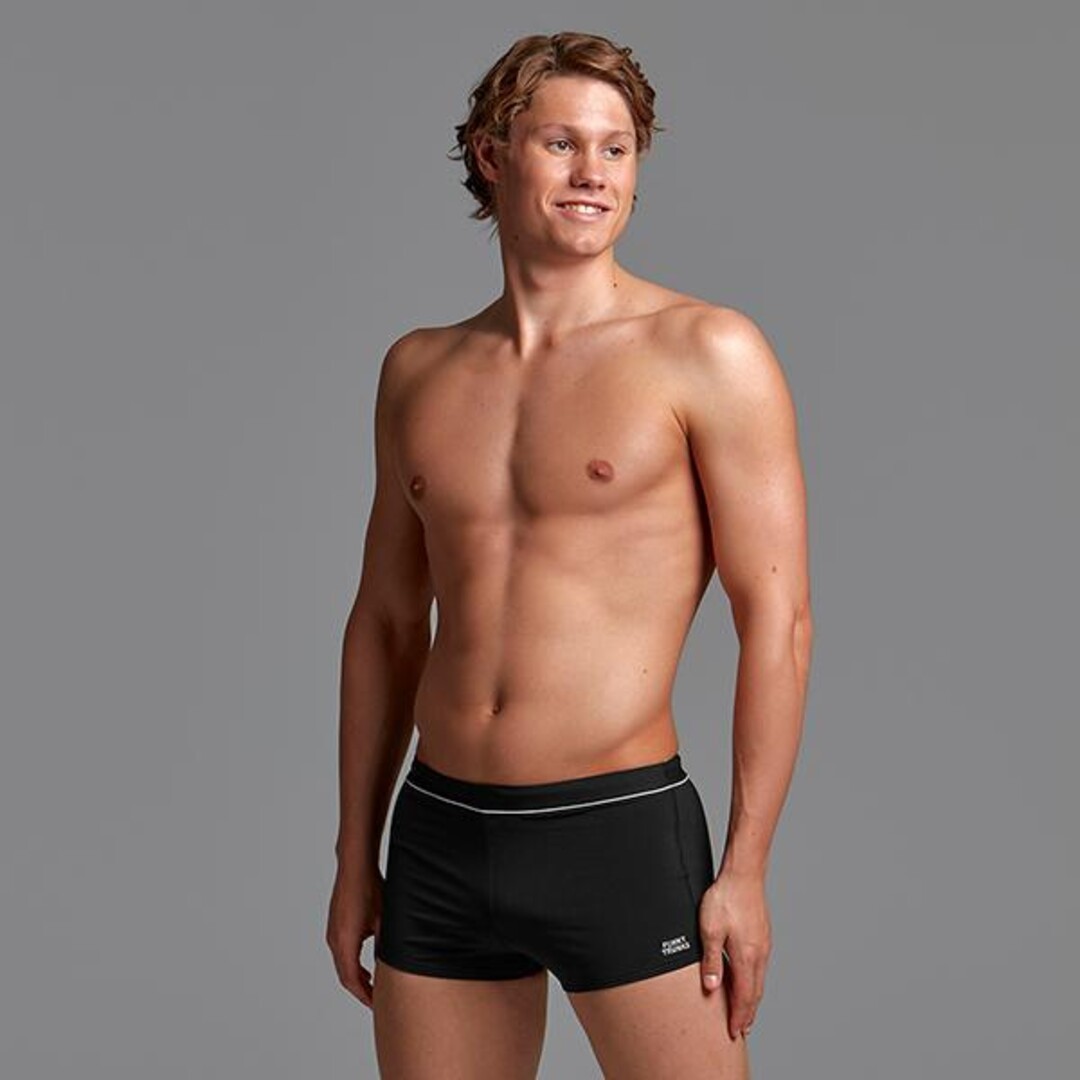 Still Black Men's Square Trunks