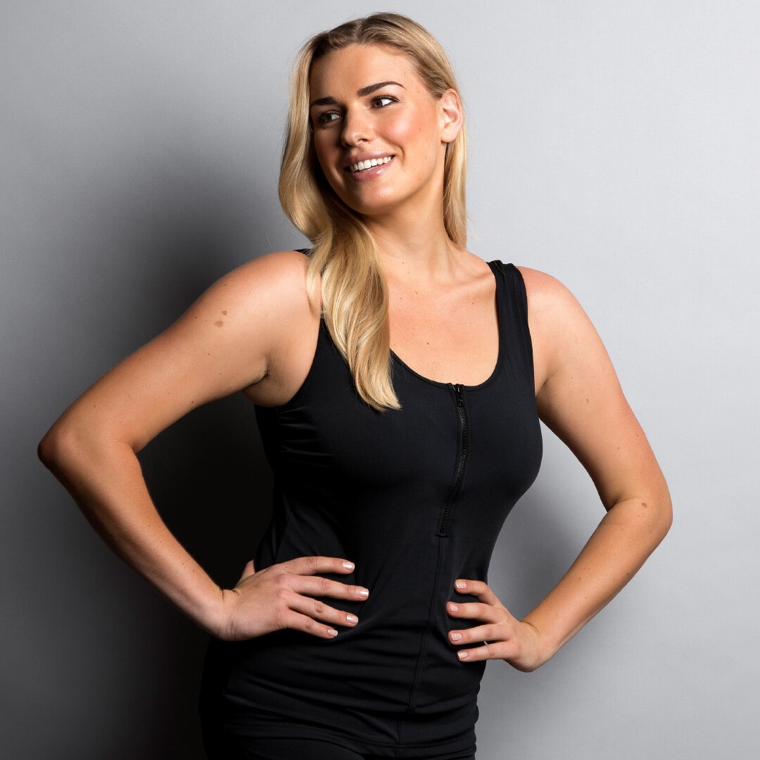 Still Black Ladies Zip Front Tankini