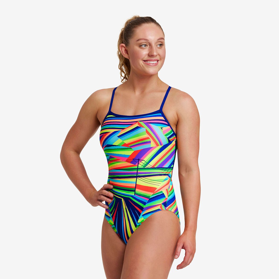 Land Lines Ladies Single Strap One Piece