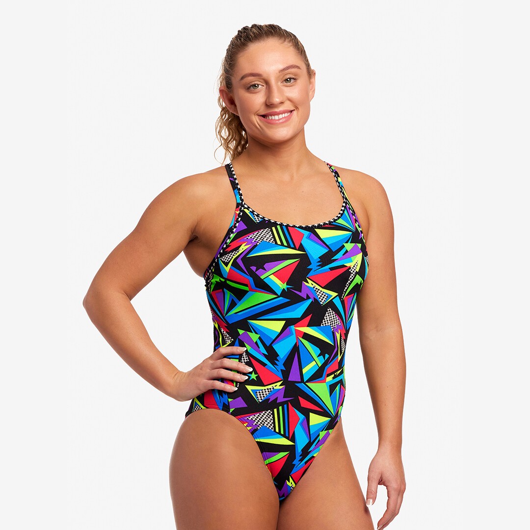 Beat It Ladies Diamond Back One Piece
