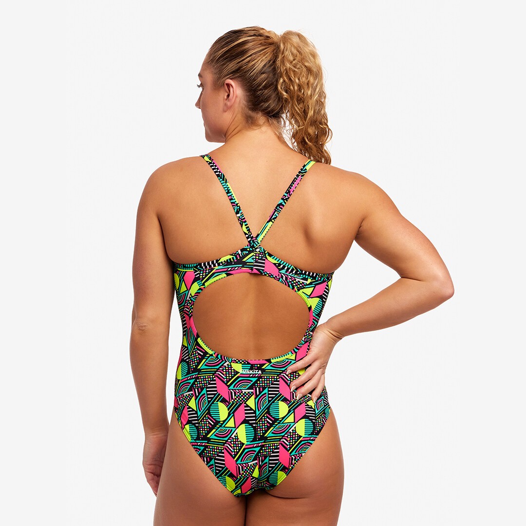 Dot Matrix Ladies Diamond Back One Piece