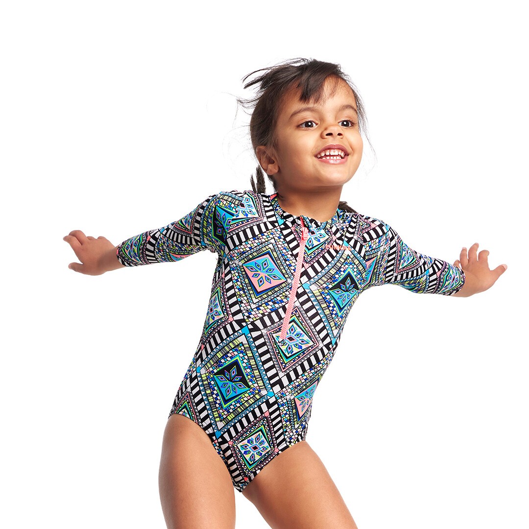 Weave Please Toddler Girl's Sun Cover One Piece