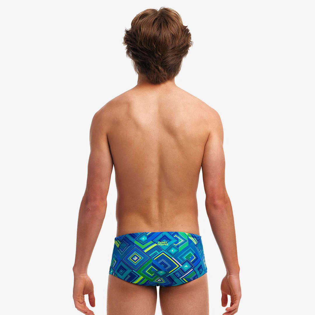 Help Me Rhombus Boy's Sidewinder Trunks
