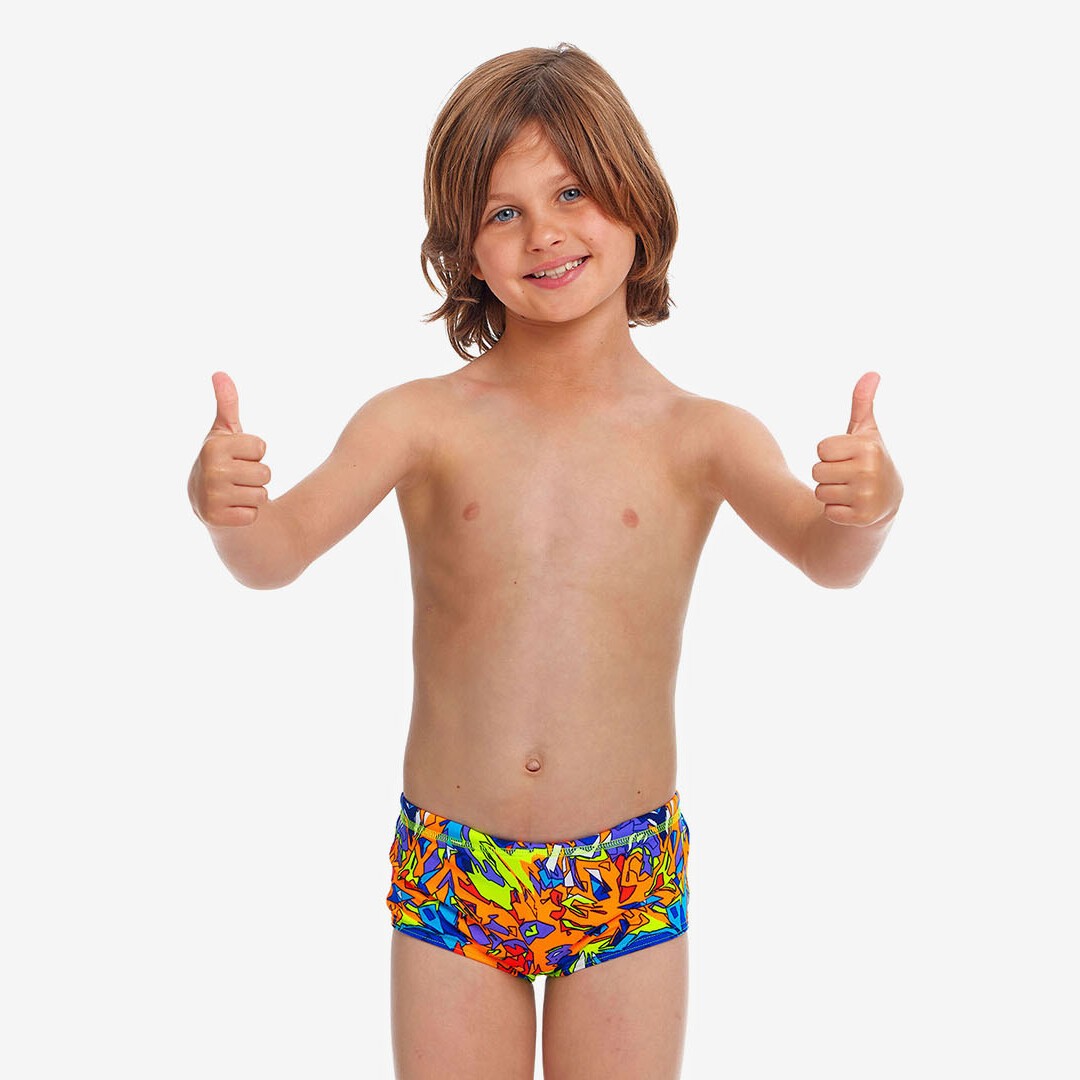 Mixed Mess Toddler Boy's Printed Trunks