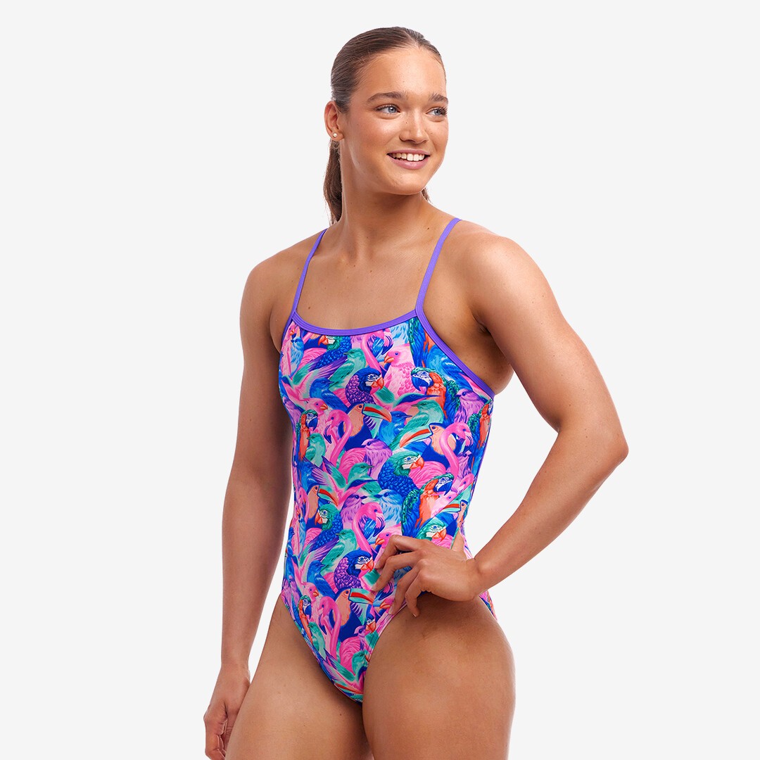 Birds Gone Wild Ladies Single Strap One Piece