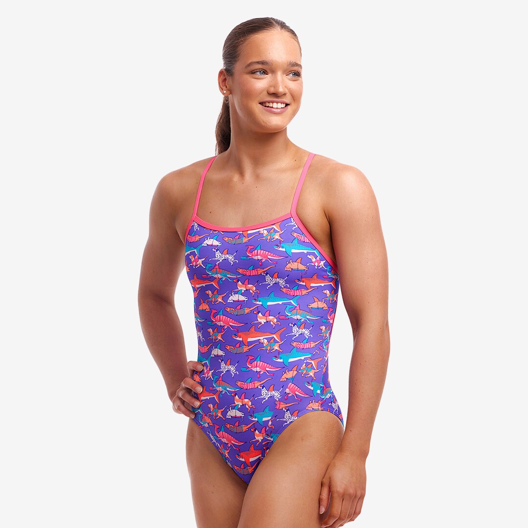 Doggie Paddle Ladies Single Strap One Piece