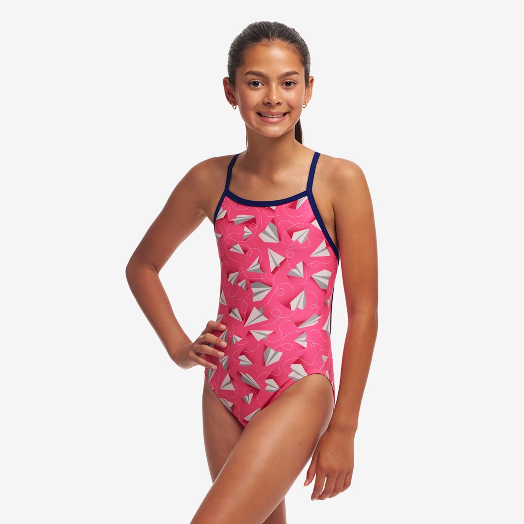 Paper Pink Girl's Single Strap One Piece