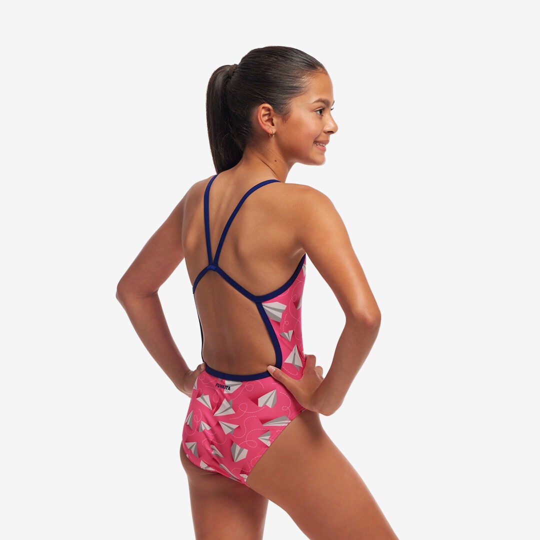 Paper Pink Girl's Single Strap One Piece