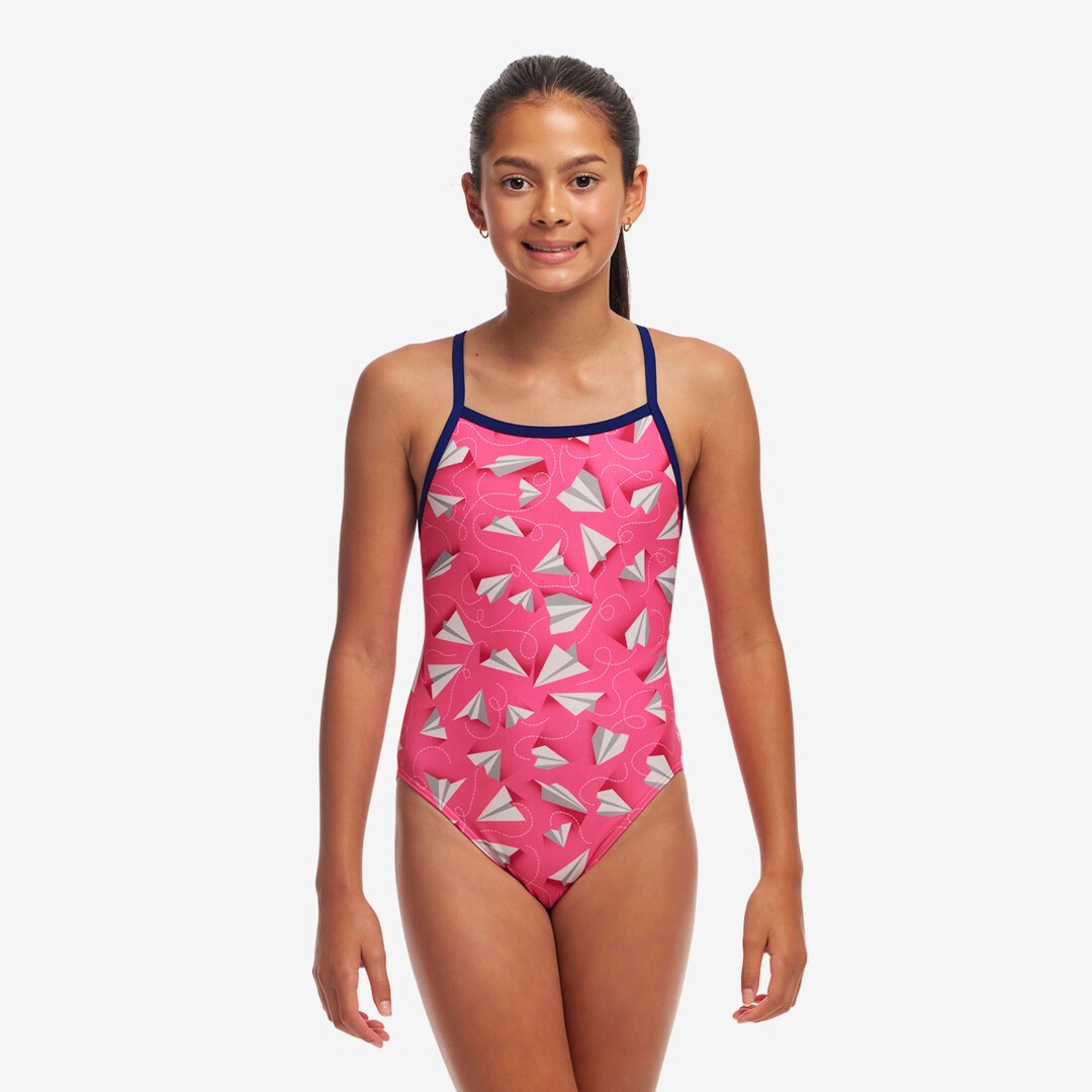 Paper Pink Girl's Single Strap One Piece