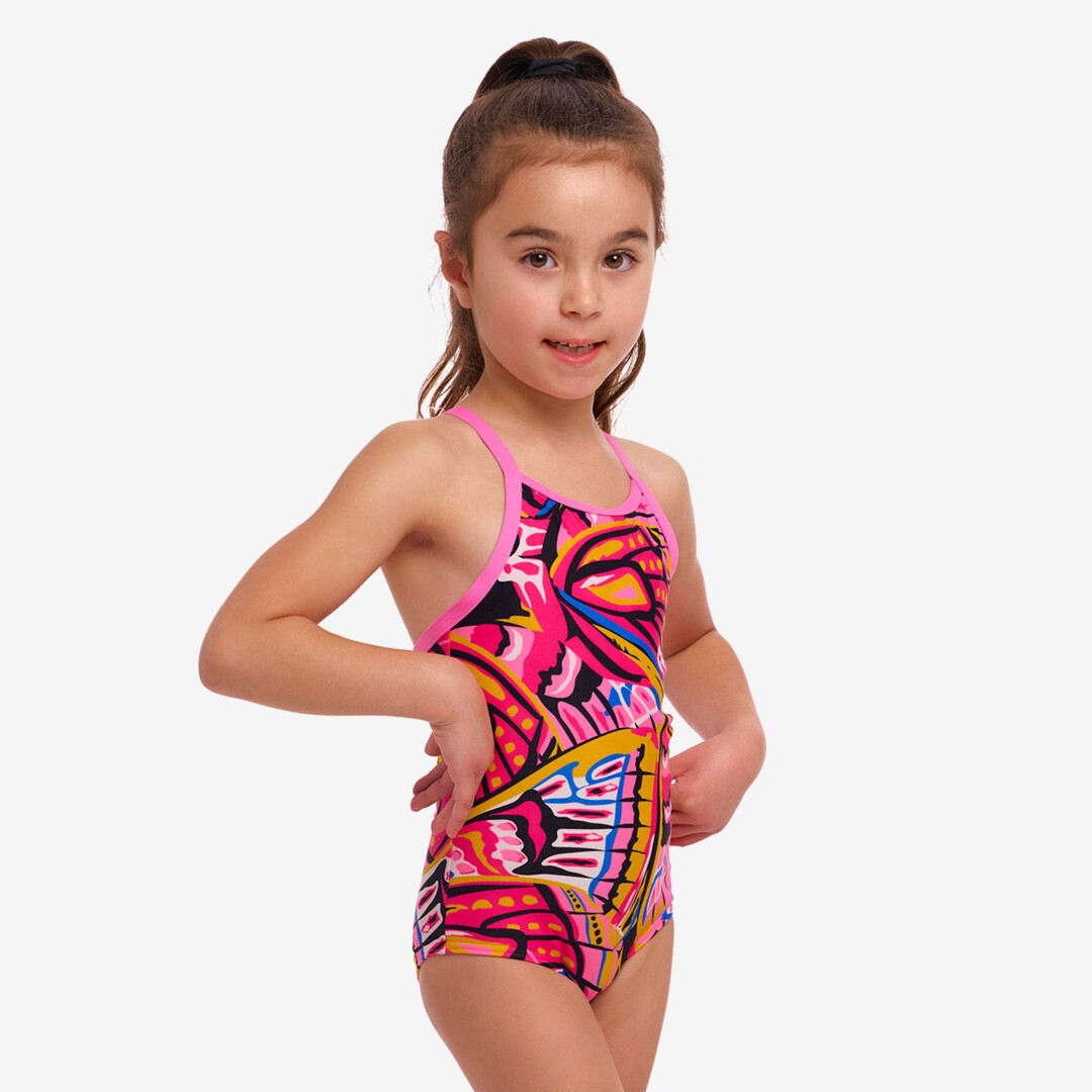 Lover Flies Toddler Girl's Printed One Piece