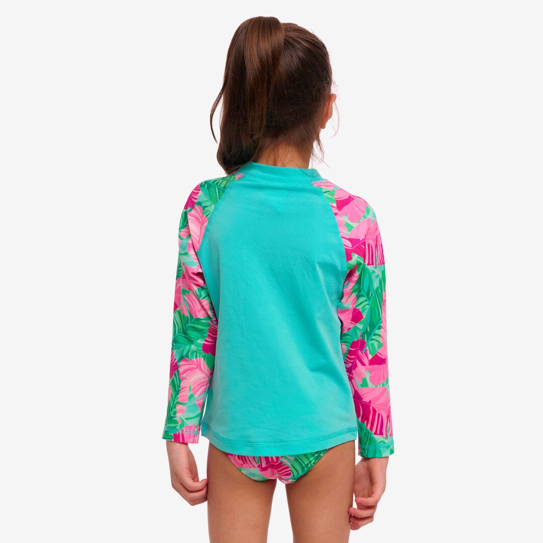 Tropic Palm Toddler Girl's Zippy Rash Vest